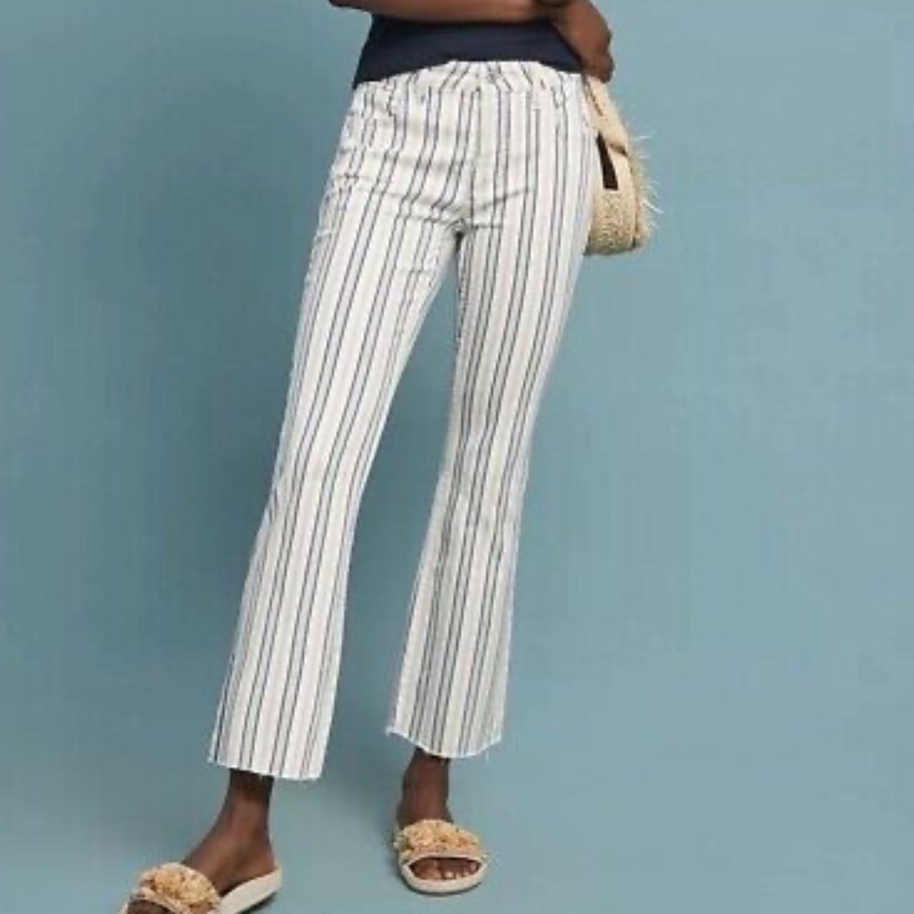 pilcro and the letterpress denim striped bootcut jean